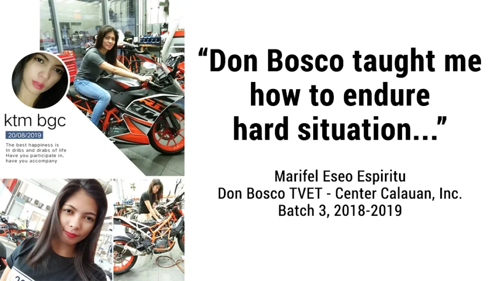 Don Bosco taught me how to endure hard situations