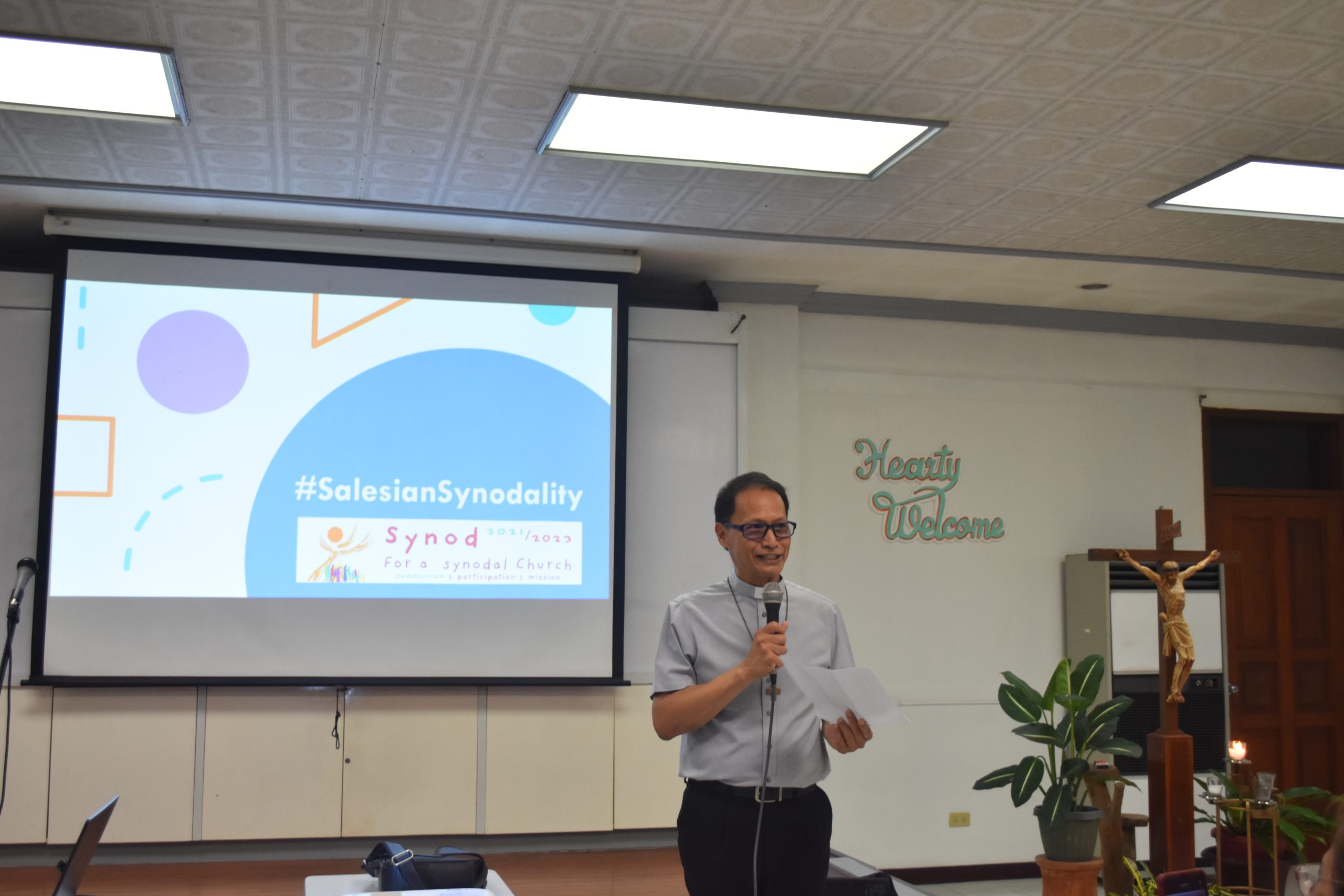 Fr. Gerardo Martin, SDB delivers a magnificent talk during the Salesianity Formation