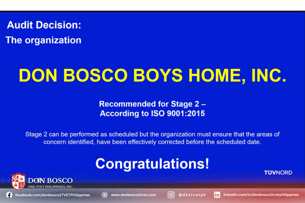 Don Bosco Liloan ISO Achievement